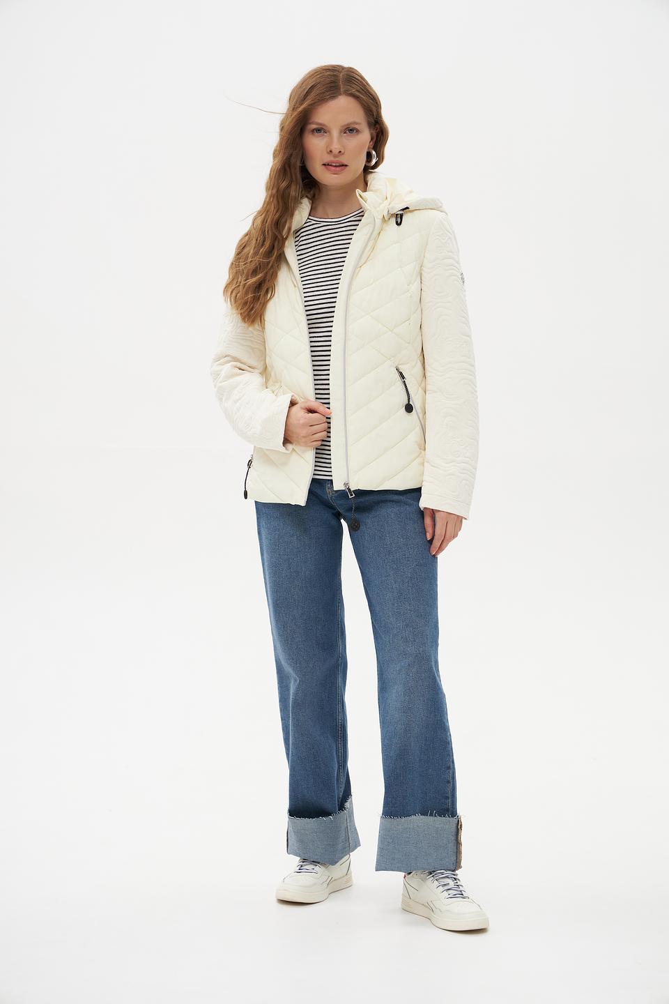 Куртка District стеганая бежевая