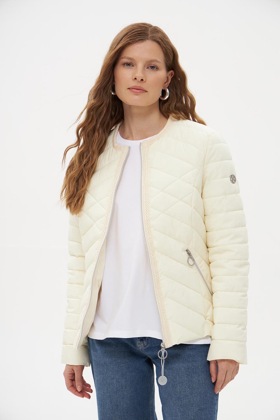 Куртка District стеганая кремовая