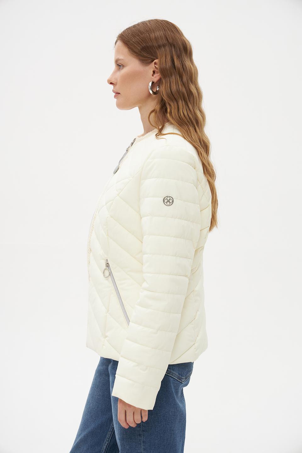 Куртка District стеганая кремовая