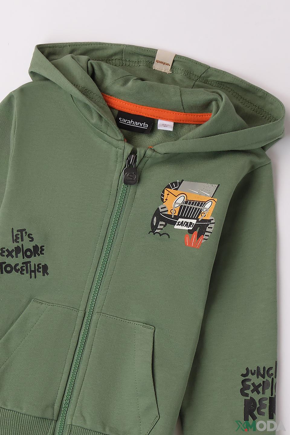 Джемпер Sarabanda зелёный с сафари