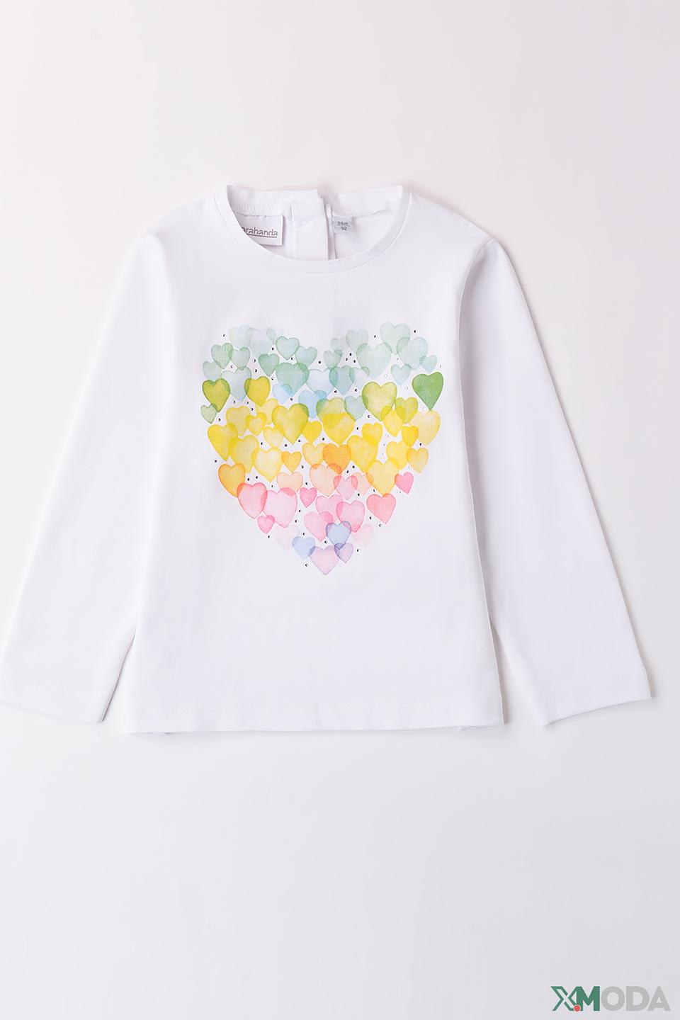 Джемпер Sarabanda дев. с сердечками белый