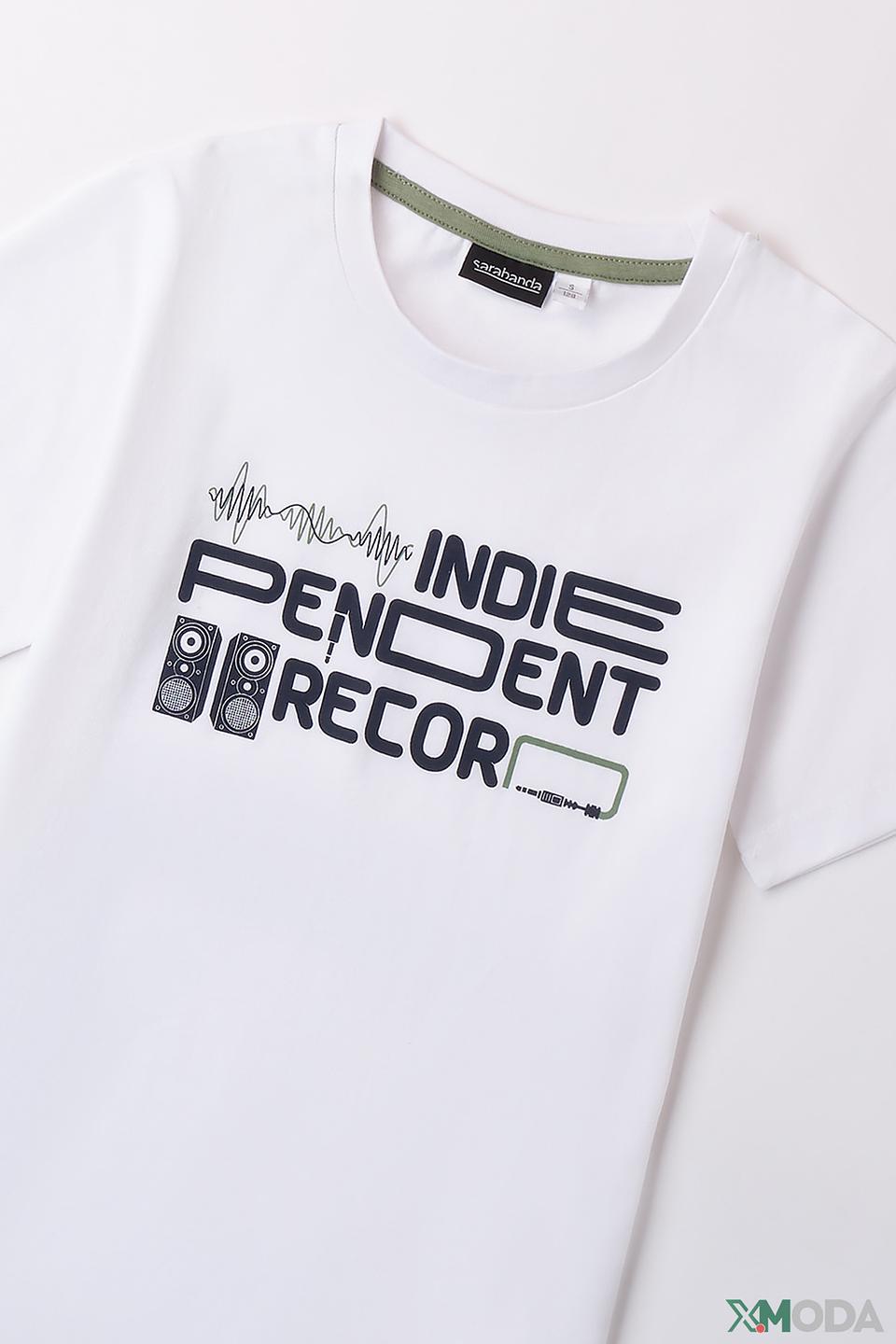 Футболка Sarabanda с принтом белый