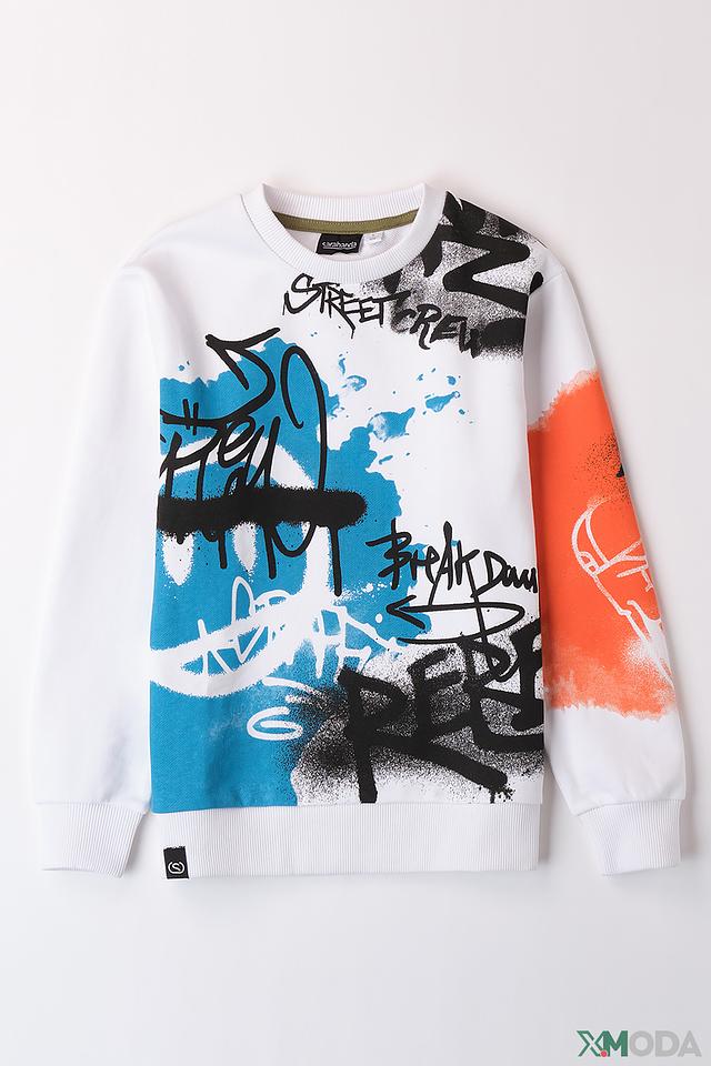 Джемпер Sarabanda с принтом белый