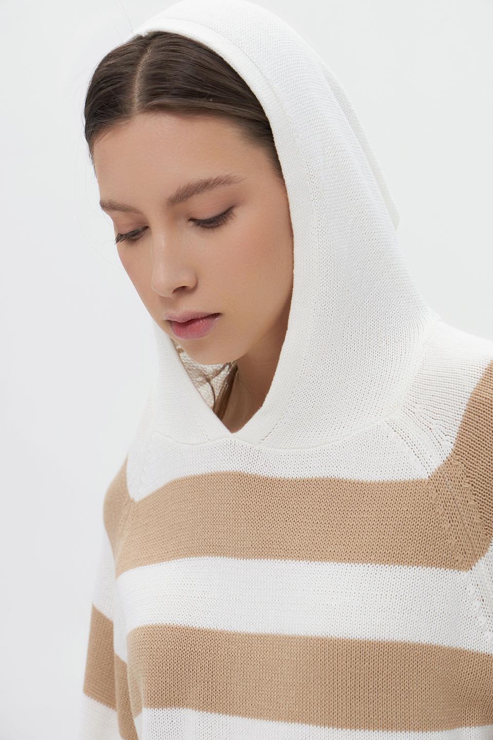 Пуловер Broadway в полоску бежевый