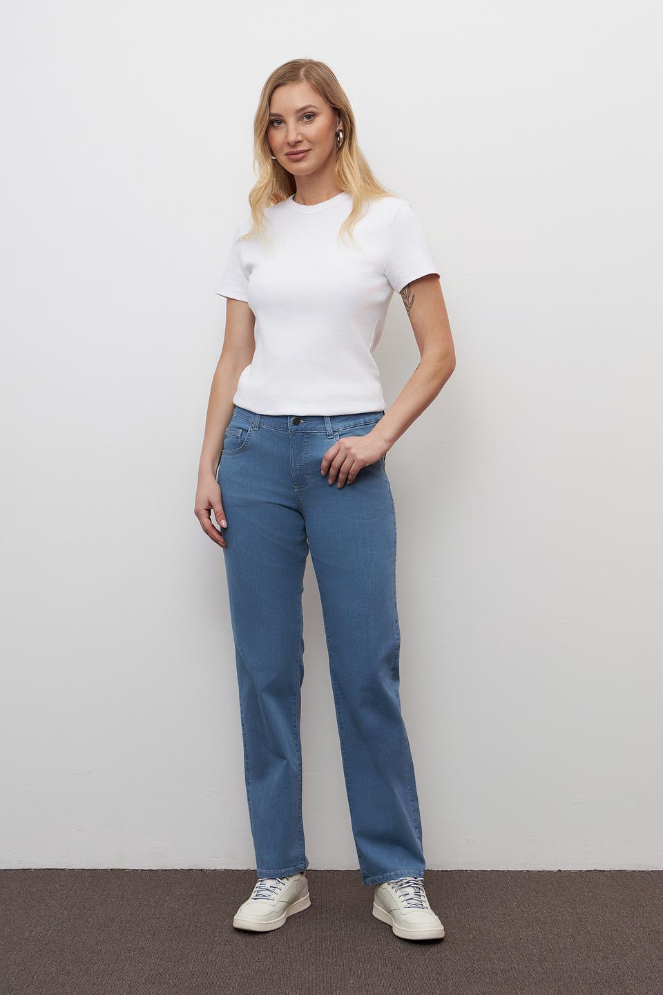 Джинсы Angels прямого кроя голубые