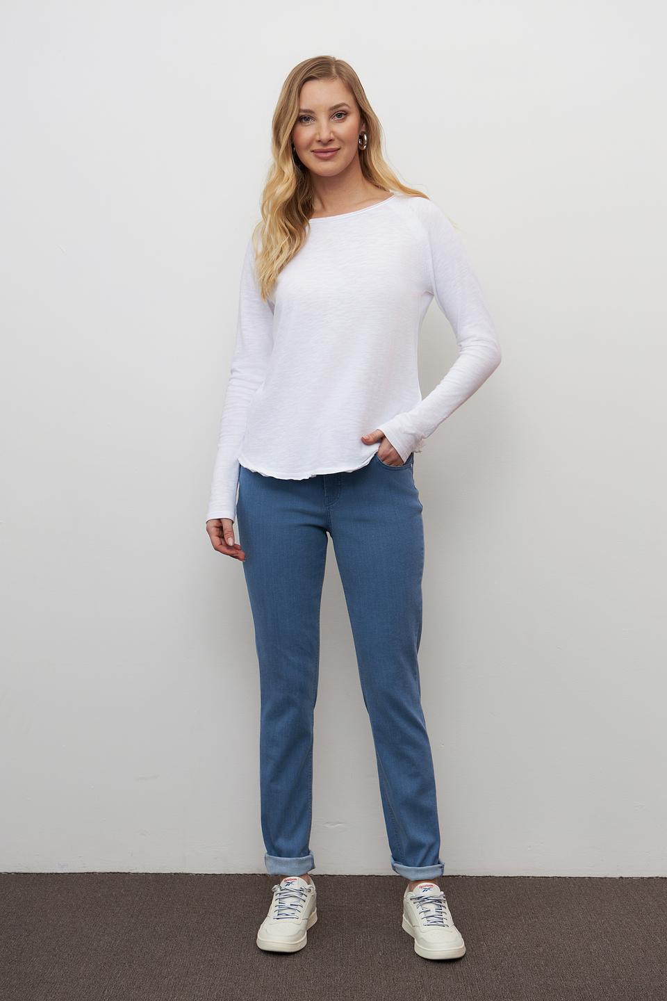 Джинсы Gardeur голубые с манжетами