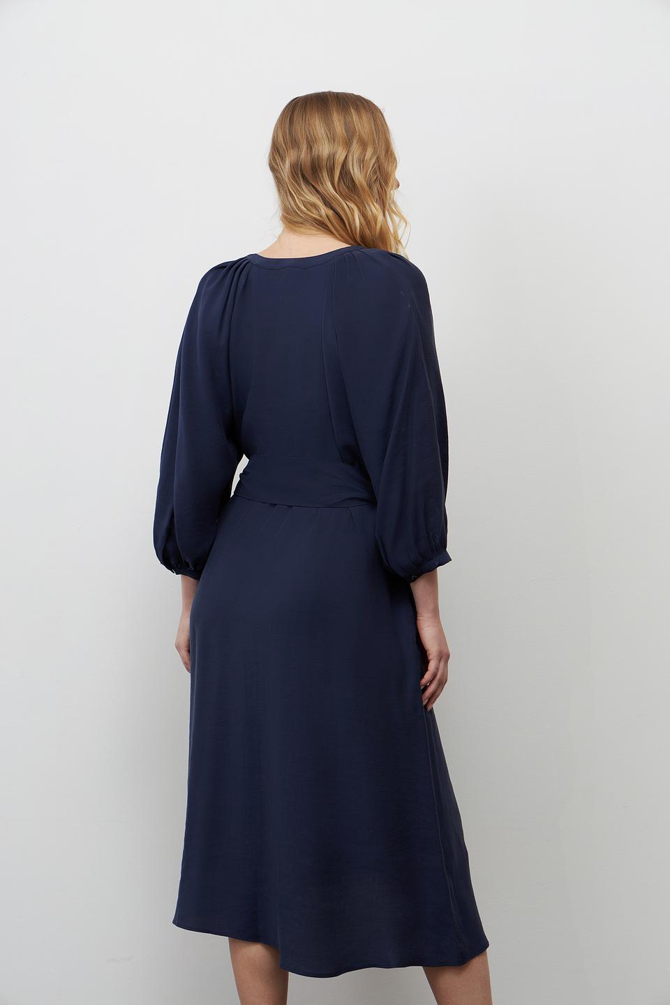 Платье Seidensticker темно-синее с поясом