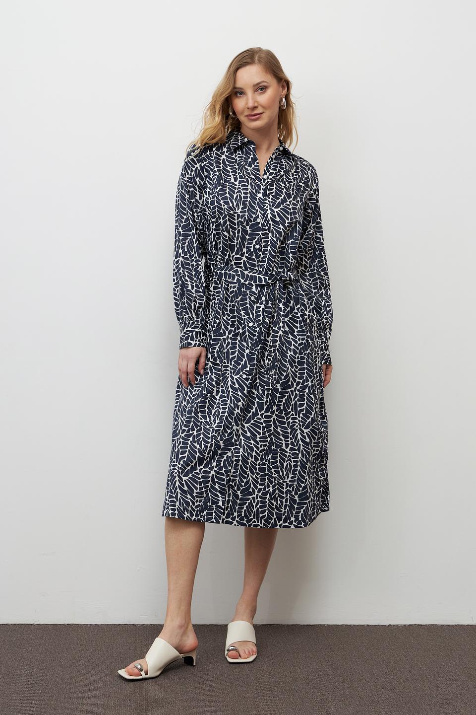 Платье Bugatti с принтом листьев