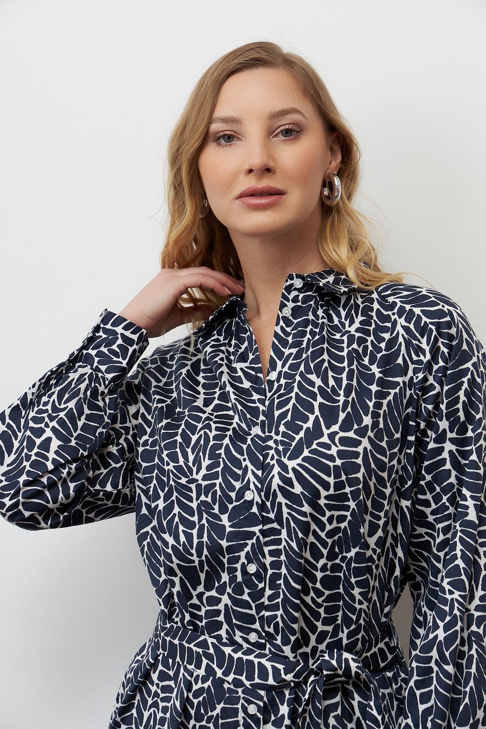 Платье Bugatti с принтом листьев