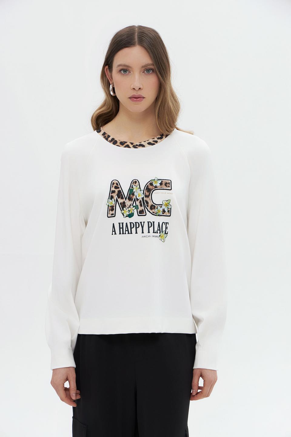 Пуловер Marc Cain с принтом MC