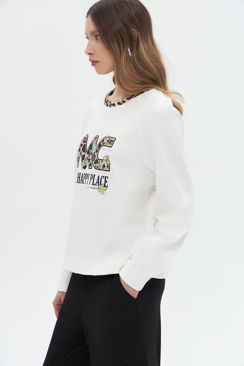 Пуловер Marc Cain с принтом MC