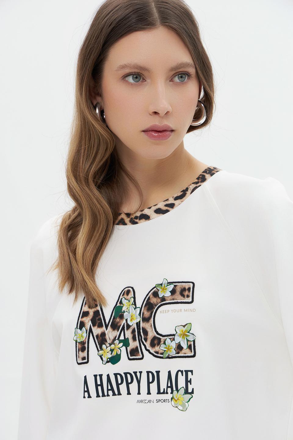 Пуловер Marc Cain с принтом MC