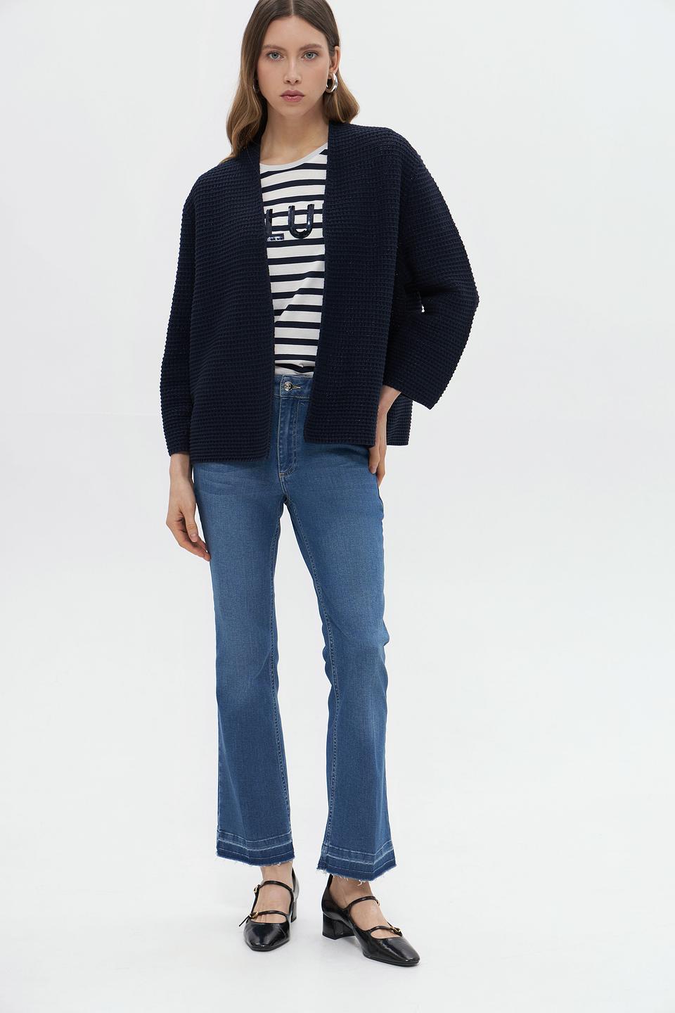 Жакет Bianca вязаный тёмно-синий