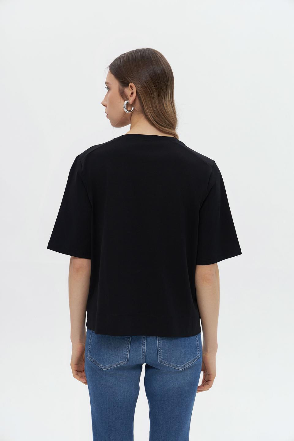 Футболка Marc Cain с кружевом чёрная