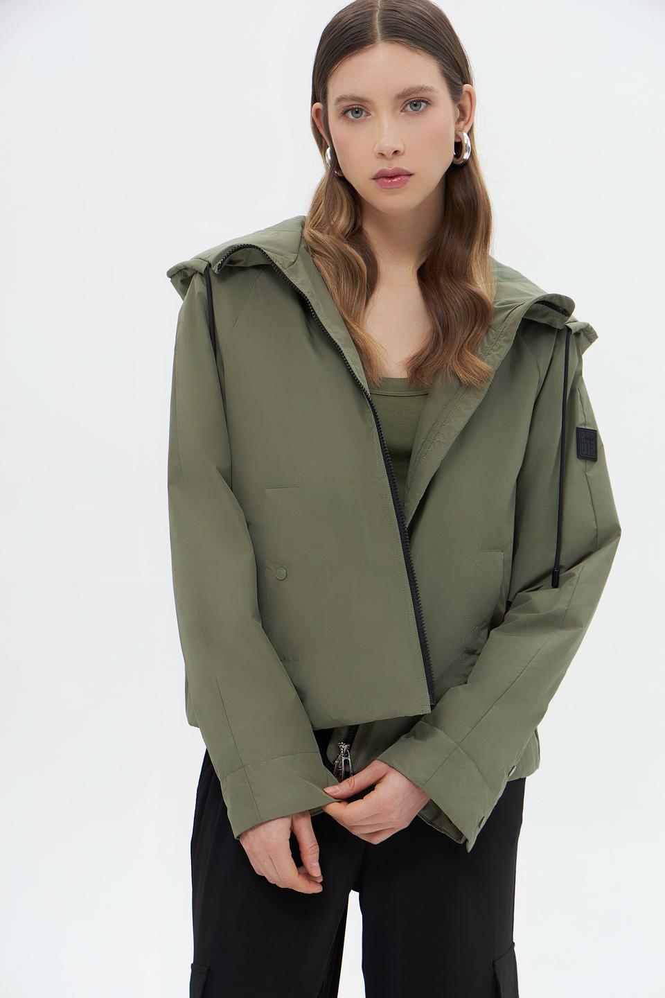 Куртка Marc Cain хаки с капюшоном