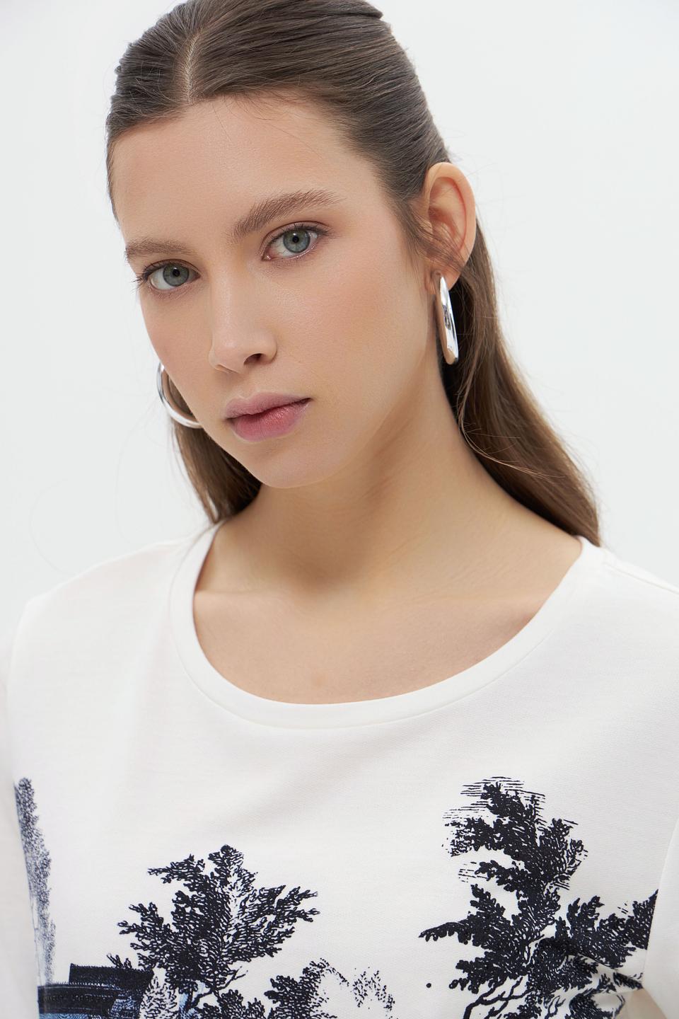 Футболка Monari с принтом "Пейзаж"