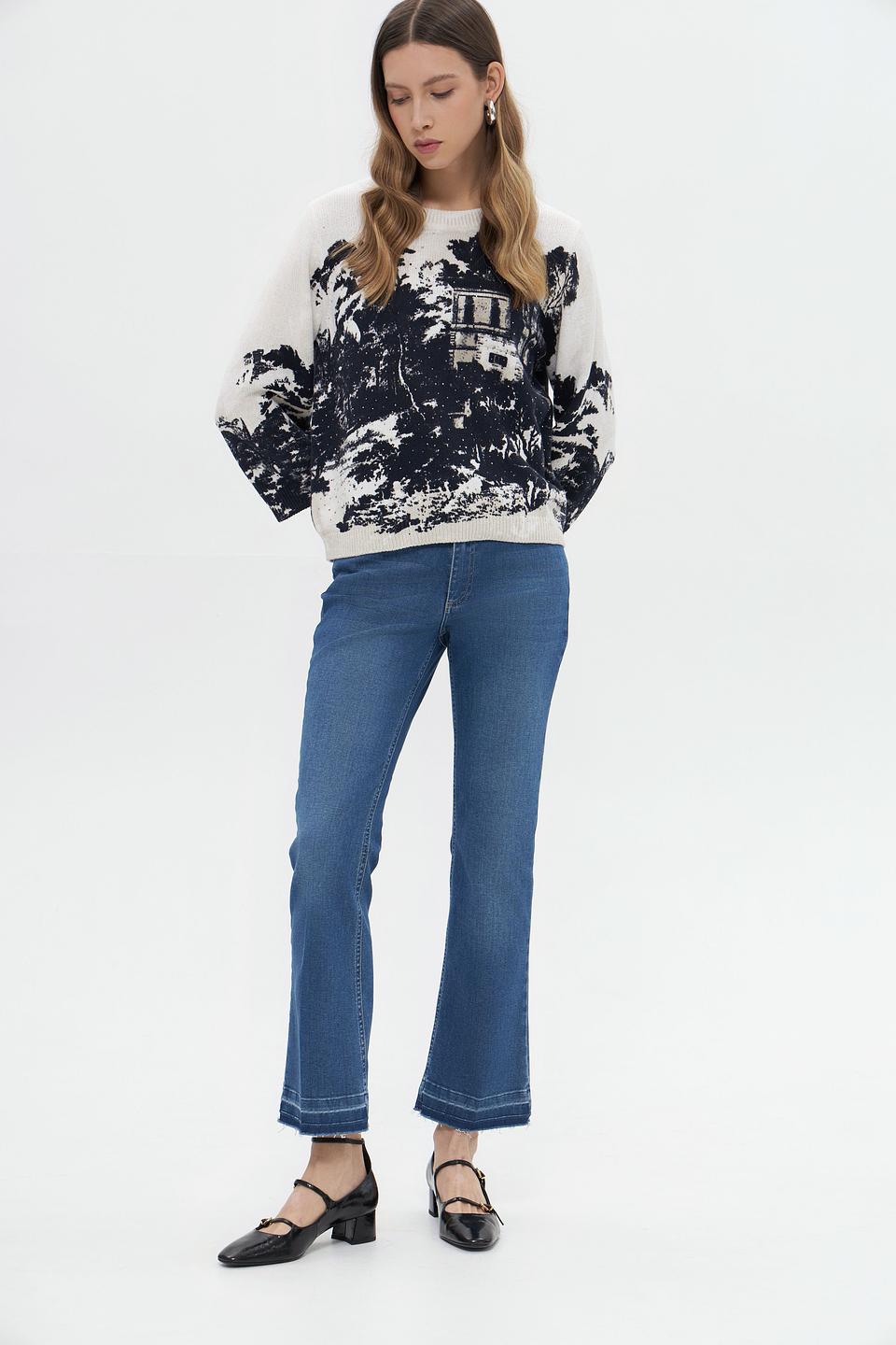 Пуловер Monari с принтом пейзаж