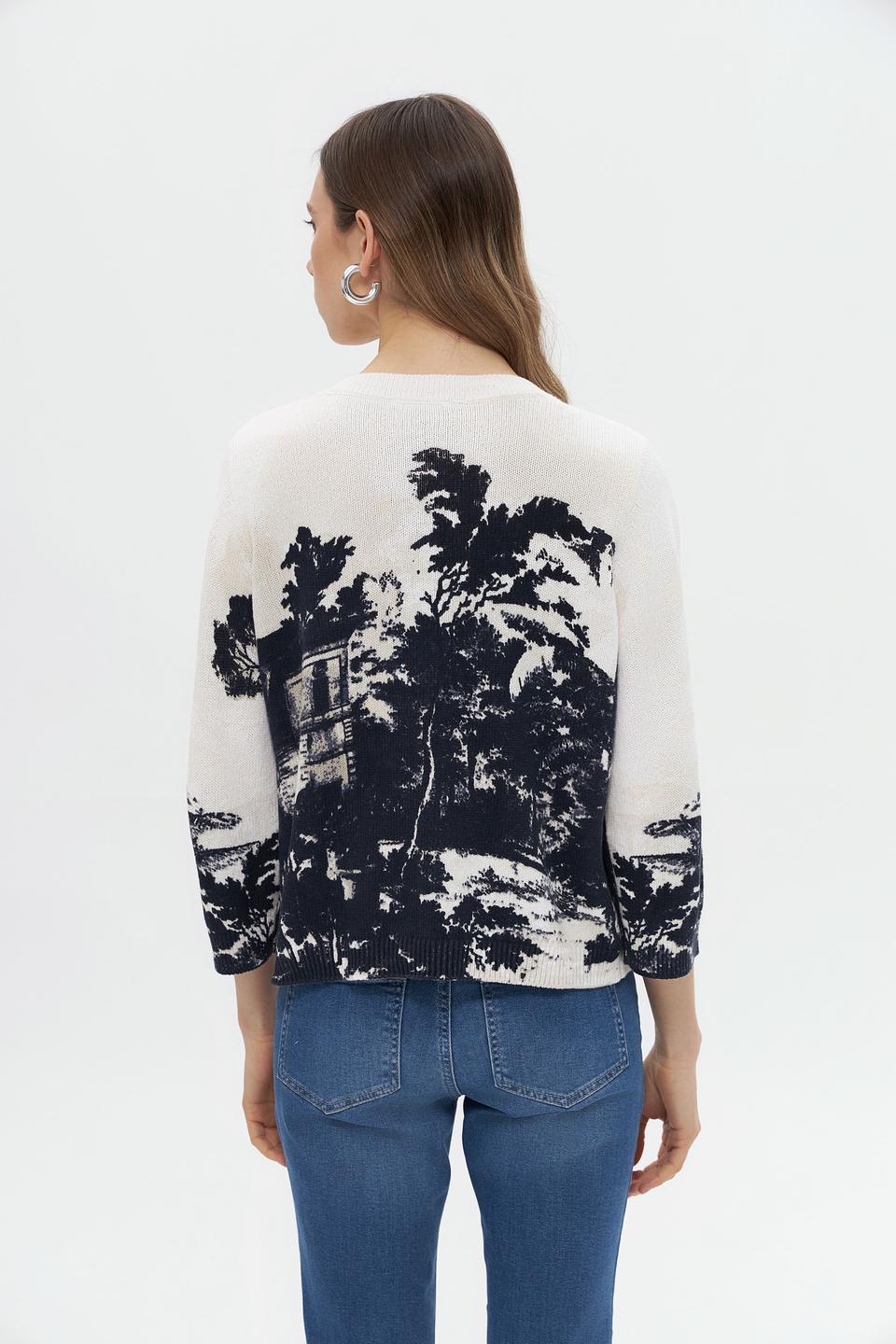 Пуловер Monari с принтом пейзаж