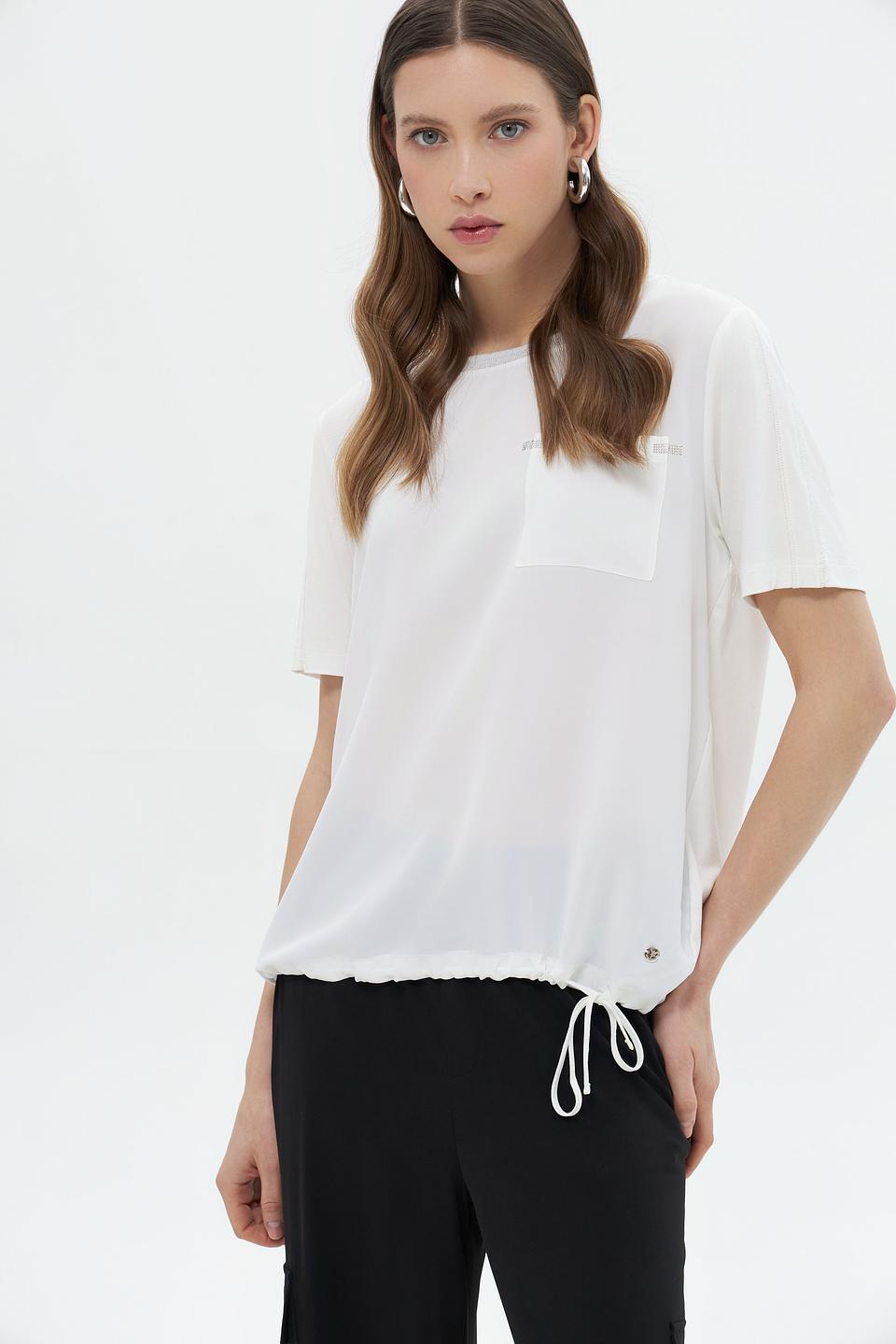 Блуза Monari с карманом белый