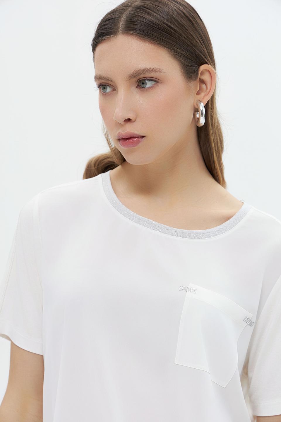 Блуза Monari с карманом белый