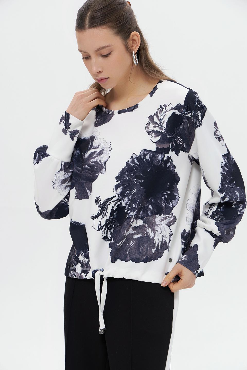 Пуловер Monari с цветочным принтом