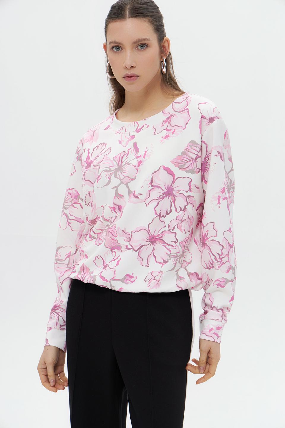 Пуловер Monari с цветочным принтом