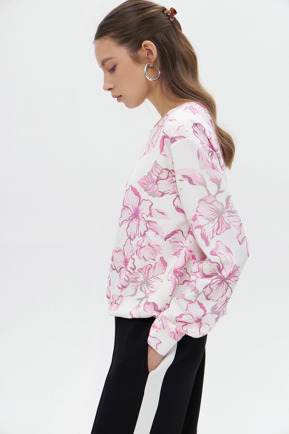 Пуловер Monari с цветочным принтом