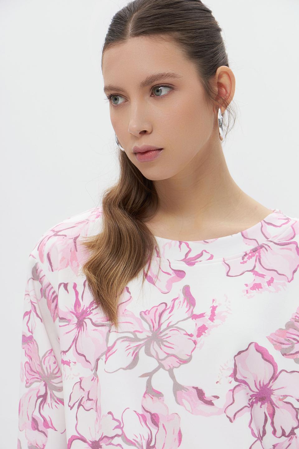 Пуловер Monari с цветочным принтом