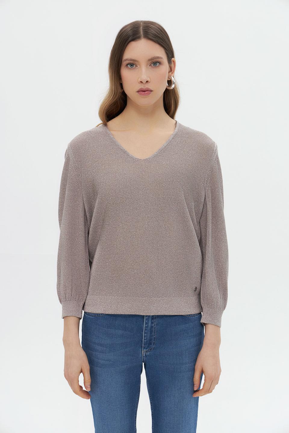 Пуловер Monari с рукавом-фонарик бежевый