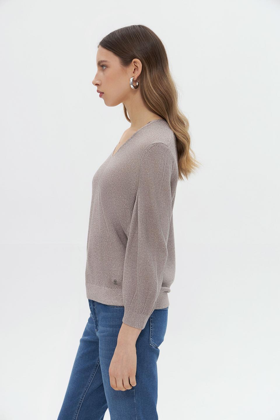 Пуловер Monari с рукавом-фонарик бежевый