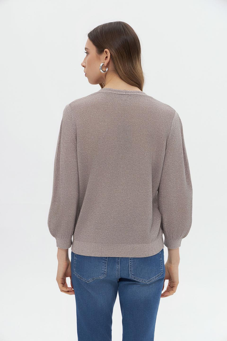 Пуловер Monari с рукавом-фонарик бежевый