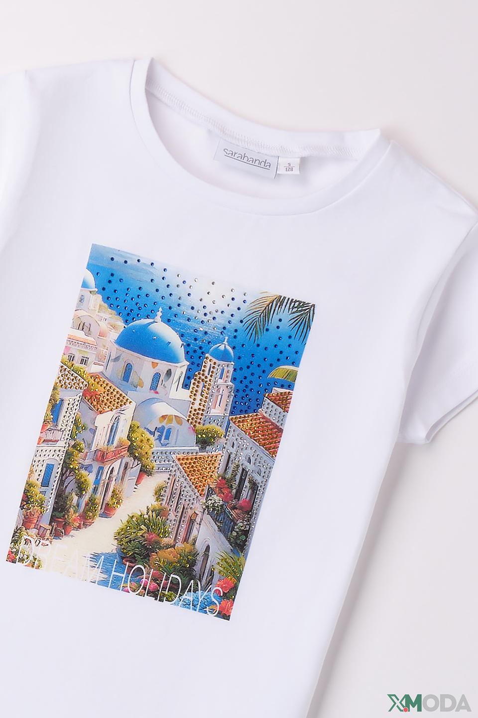 Футболка Sarabanda дев. с принтом
