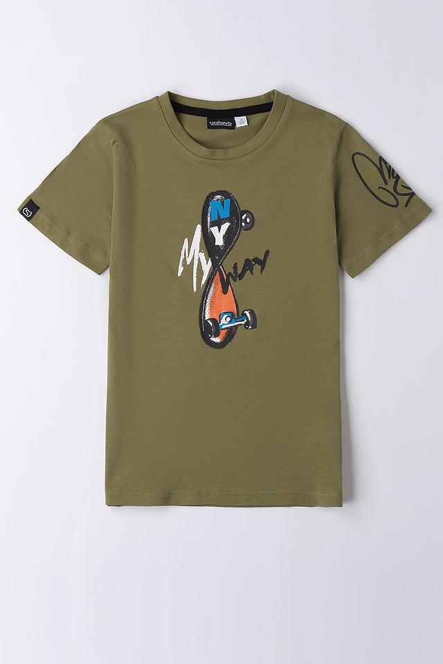 Футболка Sarabanda с принтом хаки