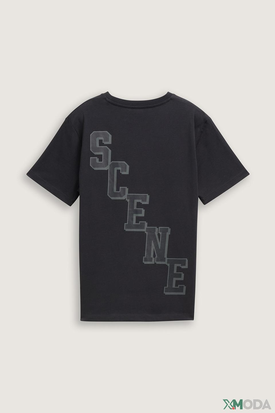 Футболка Tom Tailor чёрная с принтом