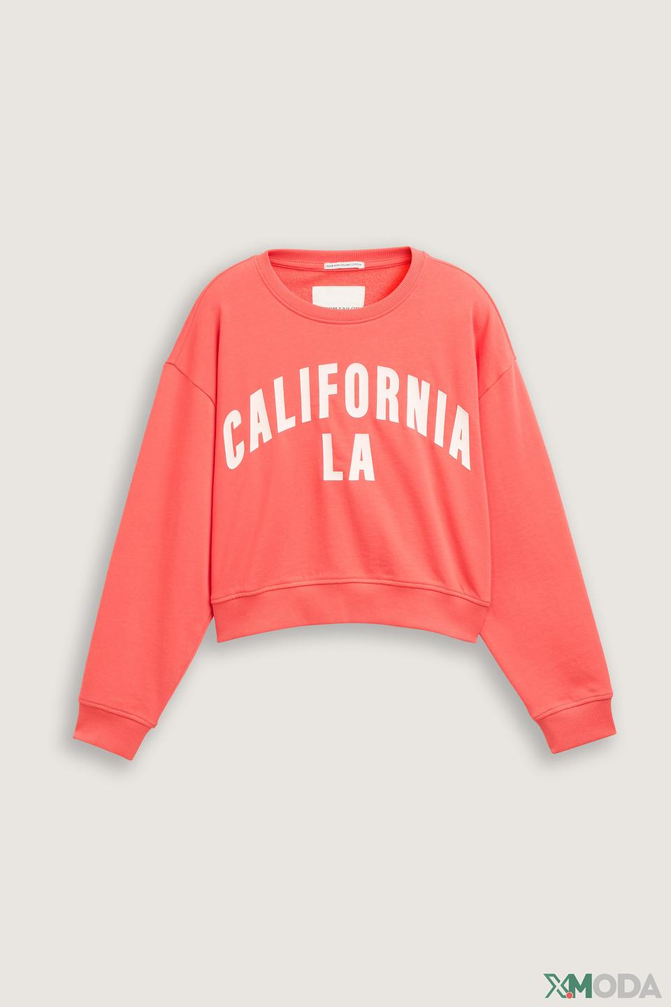 Свитшот Tom Tailor California коралловый