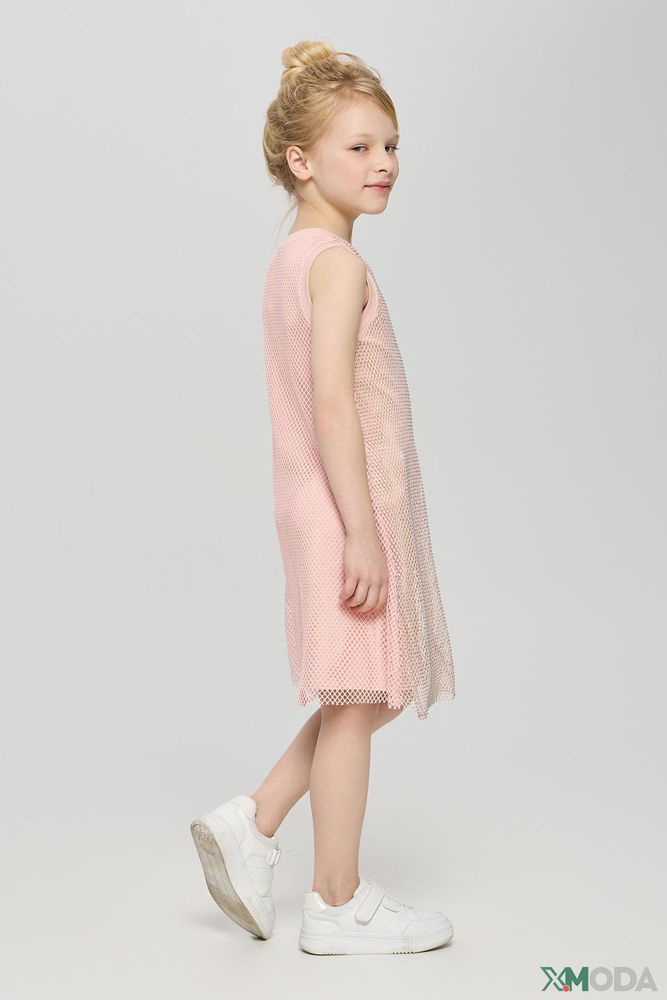 Платье Choupette дев. сетчатое розовое