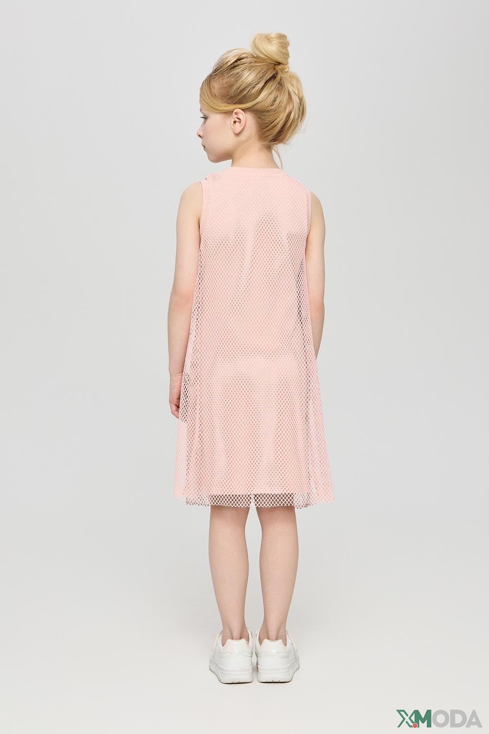 Платье Choupette дев. сетчатое розовое