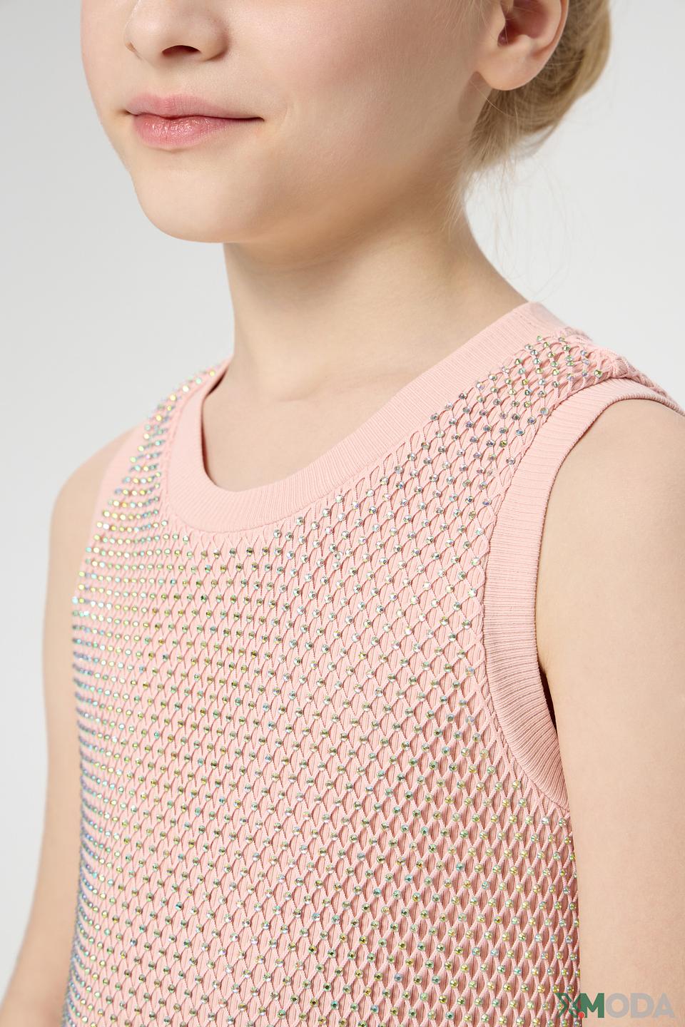 Платье Choupette дев. сетчатое розовое