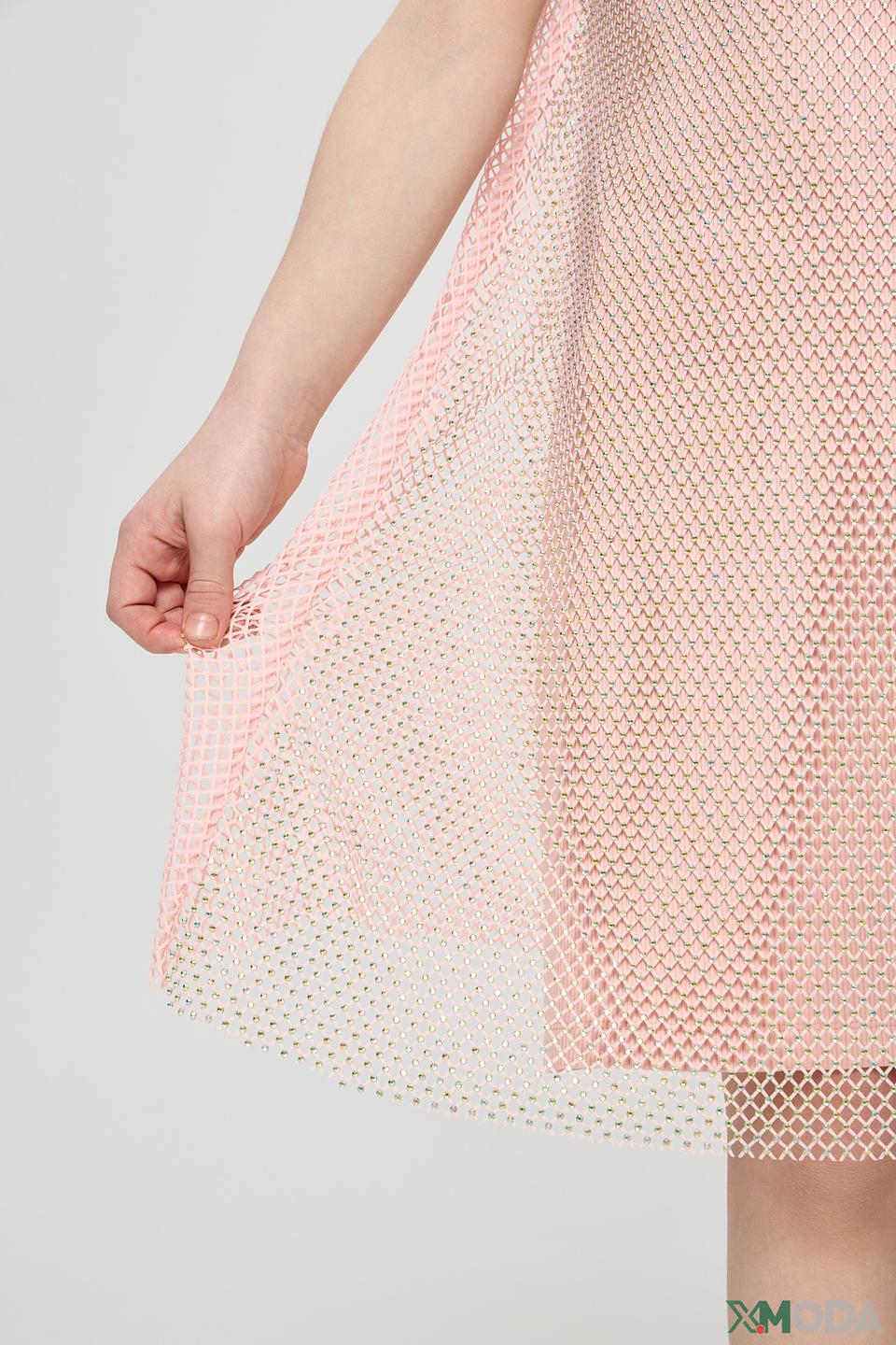 Платье Choupette дев. сетчатое розовое