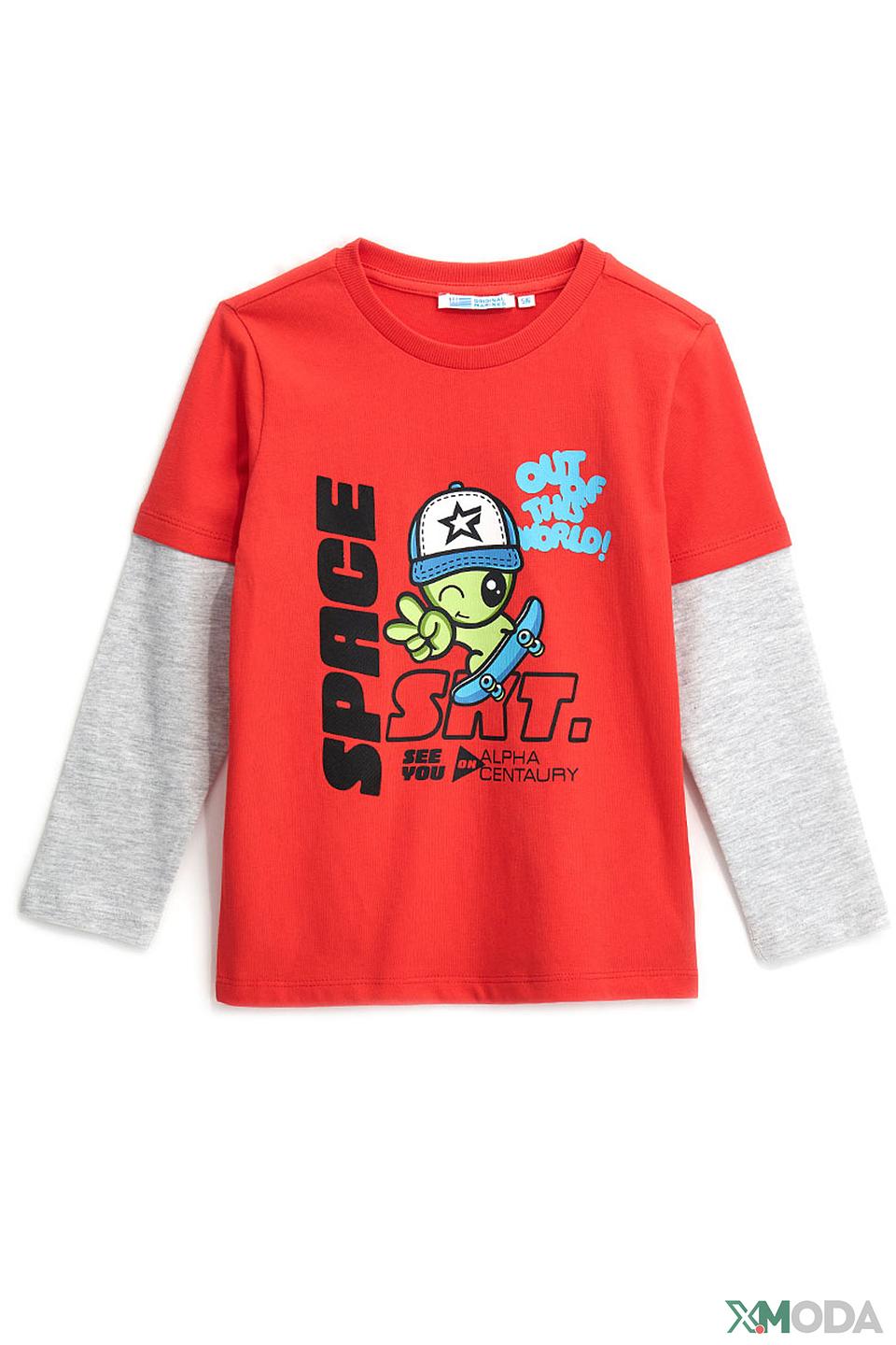 Лонгслив Original Marines красный с принтом