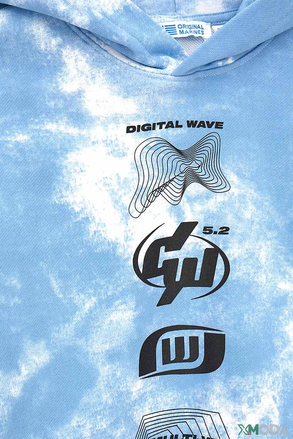 Толстовка Original Marines голубой с принтом