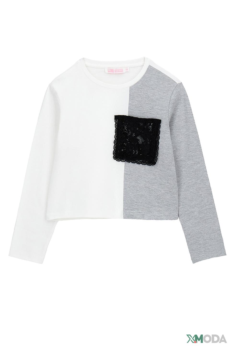 Футболка Original Marines с кружевом белая