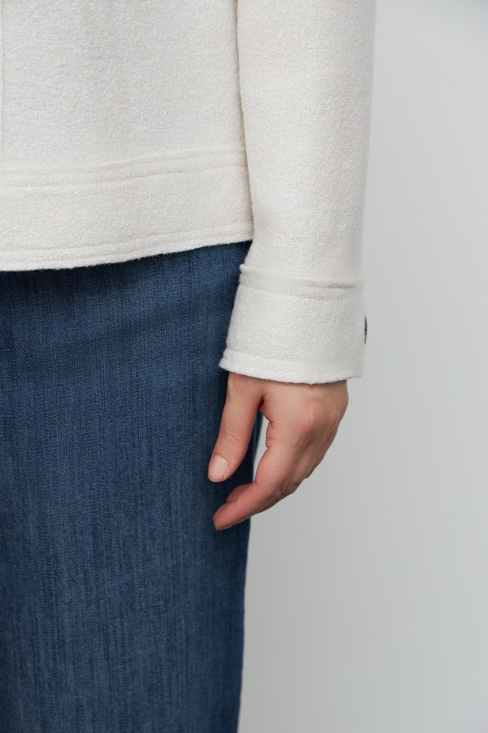 Жакет Lebek приталенный, молочный