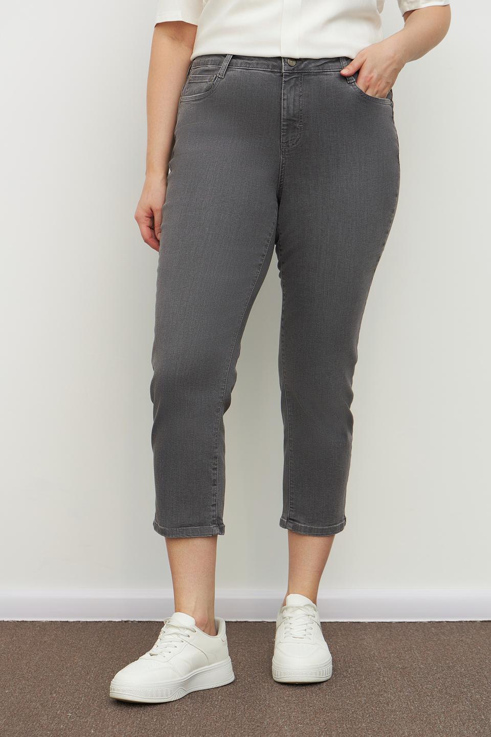 Джинсы Barbara Lebek серые укороченные