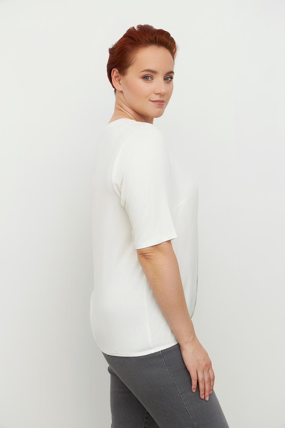 Блуза Lebek с вертикальной вставкой