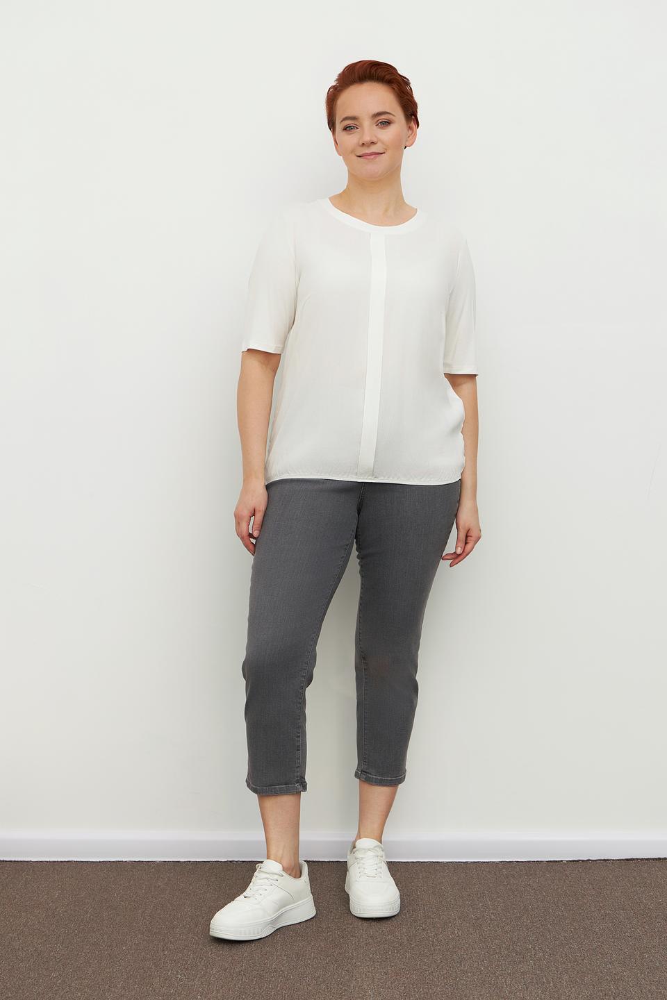 Джинсы Barbara Lebek серые укороченные