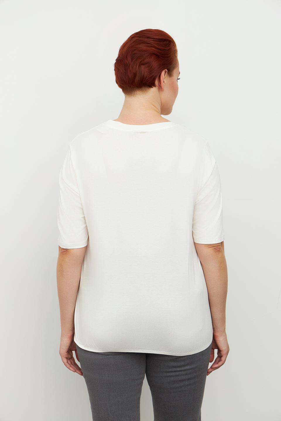 Блуза Lebek с вертикальной вставкой