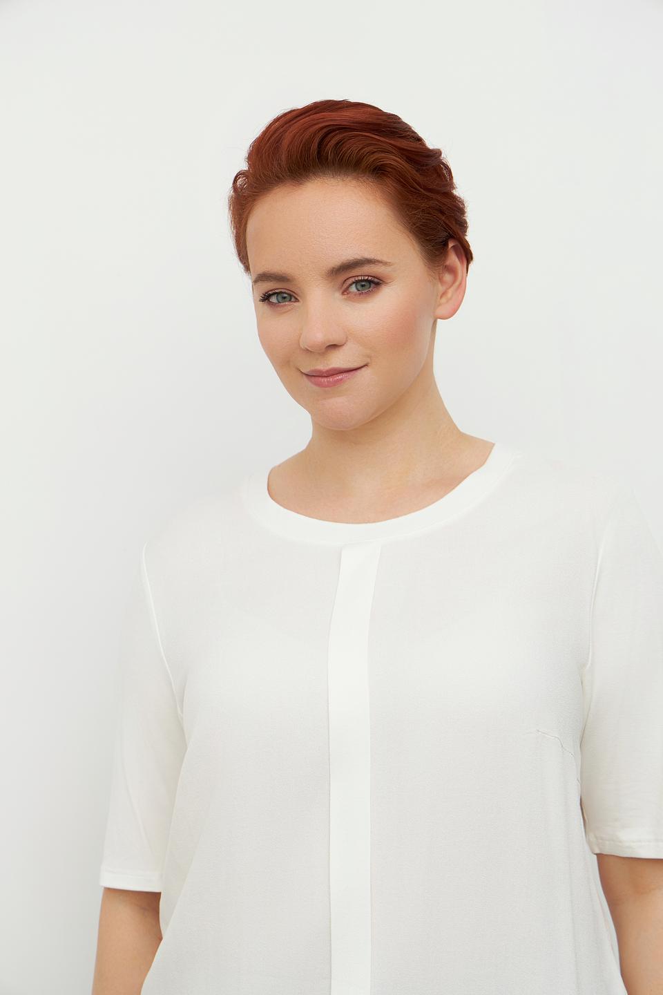 Блуза Lebek с вертикальной вставкой