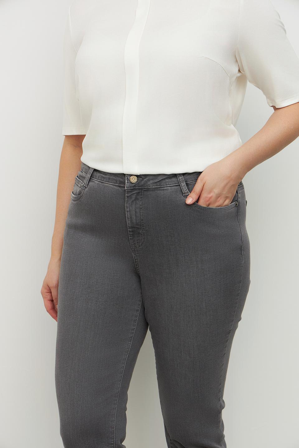 Джинсы Barbara Lebek серые укороченные