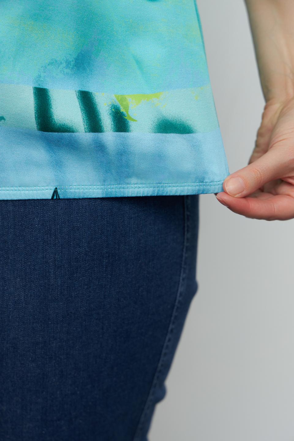 Блуза Rabe collection с принтом бирюзовый